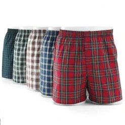 Men's Hanes® Classics 5-pack + 2 Bonus Full-Cut Plaid Woven Boxers Assorted -Hanes Shop unnamed file 252
