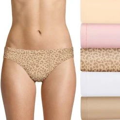 Women's Hanes® 5-Pack Ultimate Comfortsoft® Stretch Bikini Panty Set 42W5CS Fawn Asst -Hanes Shop unnamed file 284