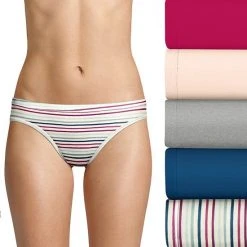 Women's Hanes® 5-Pack Ultimate Comfortsoft® Stretch Bikini Panty Set 42W5CS Fawn Asst -Hanes Shop unnamed file 288