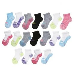Girls 4-16 Hanes Ultimate® 14-pack + 4 Bonus Cool Comfort® Ankle Socks
