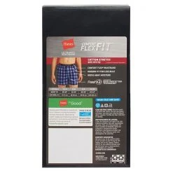 Men's Hanes Ultimate® ComfortFlex Fit 3-pack Stretch Woven Boxers Blue Plaid 11 Men's Hanes Ultimate® ComfortFlex Fit 3-pack Stretch Woven Boxers Blue Plaid -Hanes Shop unnamed file 360