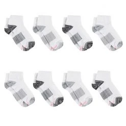 Women's Hanes Ultimate® Cool Comfort® 8-Pack Breathable Ankle Socks HWUBA8 White -Hanes Shop unnamed file 370