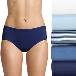 Women's Hanes Ultimate® 5-Pack Comfortsoft® Stretch Hipster Panty Set 41W5CS Blue Stripe Asst -Hanes Shop unnamed file 38