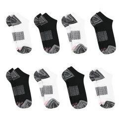 Women's Hanes Ultimate® Cool Comfort® 8-Pack Breathable Lowcut Socks HWUBN8 White Black -Hanes Shop unnamed file 380