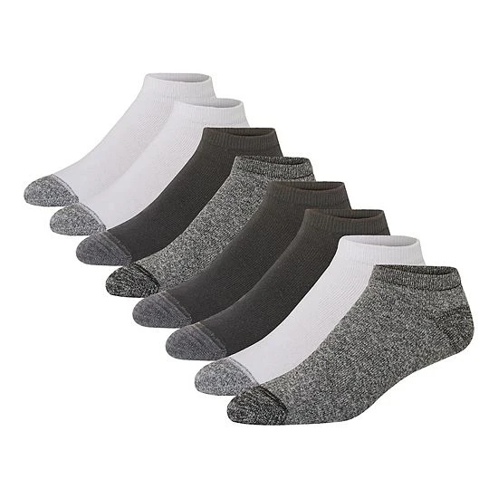 Men's Hanes Ultimate® 8-pack X-Temp Ultra Cushion Low-Cut Socks Grey Marl 7 Men's Hanes Ultimate® 8-pack X-Temp Ultra Cushion Low-Cut Socks Grey Marl - Image 7
