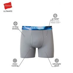 Men's Hanes® 4-pack Sport X-Temp Air Mesh Boxer Briefs Green Assorted -Hanes Shop unnamed file 403