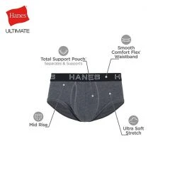 Men's Hanes Ultimate® 5-Pack Comfort Flex Fit Total Support Pouch Briefs -Hanes Shop unnamed file 427