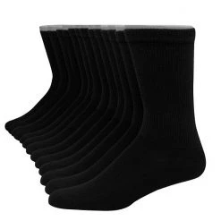 Men's Hanes Ultimate® 12 + 1 Bonus Pack Soft & Durable Crew Socks Black -Hanes Shop unnamed file 478