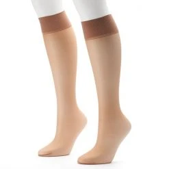 Hanes® Alive 2-pk. Full Support Knee-High Pantyhose 0A446 Jet -Hanes Shop unnamed file 504