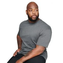 Big & Tall Hanes® Beefy-T Tee Charcoal Heather -Hanes Shop unnamed file 600