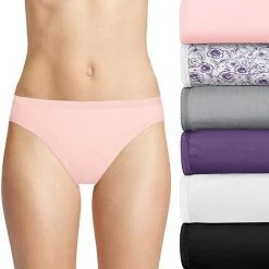Hanes Shop 16 Women's Hanes UltimateĀ® 6-Pack Breathable Cotton Bikini Panty 42H6CC Blue Boho Asst