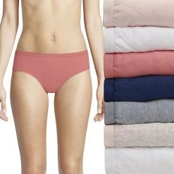 Women's Hanes UltimateĀ® 6+1 Bonus Pack Cotton Hipster Panty Set 41H7CC Blue Berry Navy Daisy