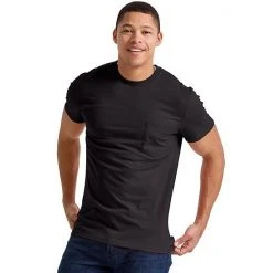 Men's Hanes Originals Tri-Blend Pocket Tee Blue Jay Pe Heather -Hanes Shop unnamed file 673