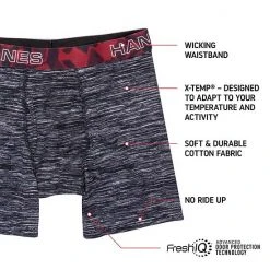 Men's Hanes® 4-pack Sport X-Temp 2.0 Performance Boxer Briefs Blue Print Assorted -Hanes Shop unnamed file 683