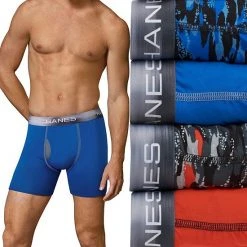 Men's Hanes® 4-pack Sport X-Temp 2.0 Performance Boxer Briefs Blue Print Assorted -Hanes Shop unnamed file 684