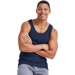 Men's Hanes Originals Tri-blend Tank Blue Jay Pe Heather -Hanes Shop unnamed file 731