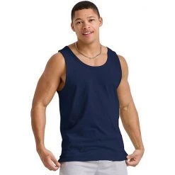 Men's Hanes Originals Tri-blend Tank Blue Jay Pe Heather -Hanes Shop unnamed file 734