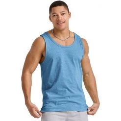 Men's Hanes Originals Tri-blend Tank Blue Jay Pe Heather -Hanes Shop unnamed file 736