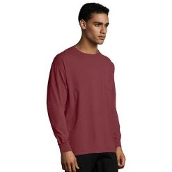 Men's Hanes® ComfortWash Garment-Dyed Pocket Pajama Tee Black -Hanes Shop unnamed file 753