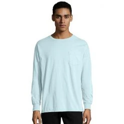 Men's Hanes® ComfortWash Garment-Dyed Pocket Pajama Tee Black -Hanes Shop unnamed file 762