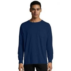 Men's Hanes® ComfortWash Garment-Dyed Pocket Pajama Tee Black -Hanes Shop unnamed file 769