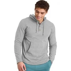 Hanes Shop 11 Men's Hanes Originals Tri-blend Jersey Hoodie Blue Jay Pe Heather