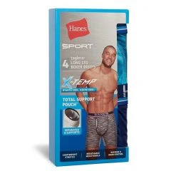 Men's Hanes Sport™ 4-Pack X-Temp® Total Support Pouch™ Long-Leg Boxer Briefs -Hanes Shop unnamed file 786