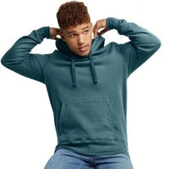 Men's Hanes Originals Pullover Hoodie Black -Hanes Shop unnamed file 813