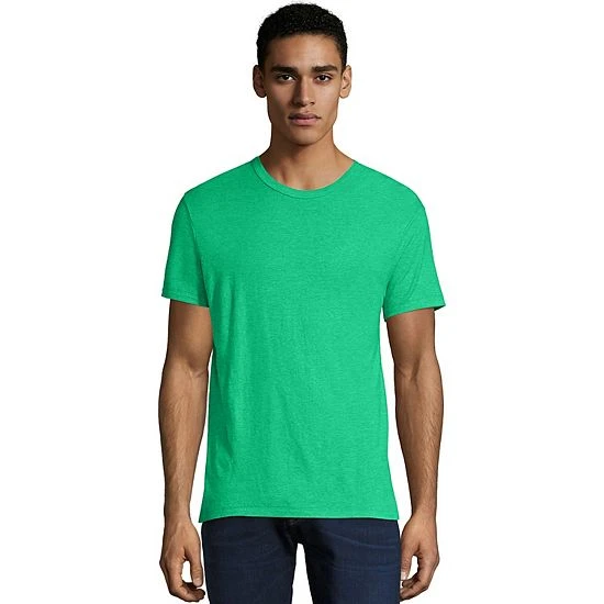 Men's Hanes Ultimate® X-Temp FreshIQ Super Soft Crewneck Pajama Tee Dark Blue Heather 6 Men's Hanes Ultimate® X-Temp FreshIQ Super Soft Crewneck Pajama Tee Dark Blue Heather - Image 6