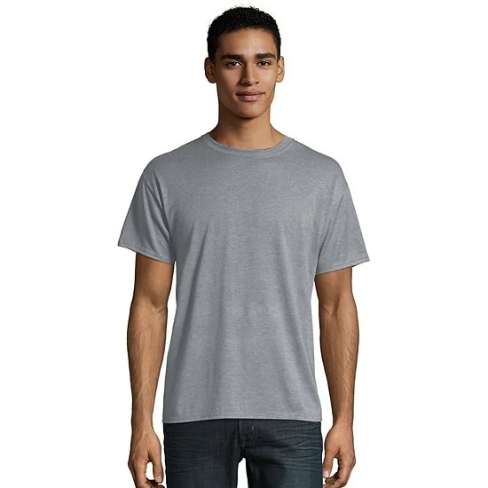 Men's Hanes Ultimate® X-Temp FreshIQ Super Soft Crewneck Pajama Tee Dark Blue Heather 10 Men's Hanes Ultimate® X-Temp FreshIQ Super Soft Crewneck Pajama Tee Dark Blue Heather - Image 10