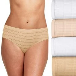 Hanes UltimateĀ® 4-pack Breathable Comfort Flex Fit Brief Panty Set 41CFF4 Alp White Blue Strling