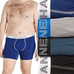 Big & Tall Hanes Ultimate® 4-Pack Stretch Boxer Brief Assorted -Hanes Shop unnamed file 897