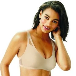 Hanes Ultimate® UltraLight Comfort V-Neck Bra DHHU42 Soft Taupe -Hanes Shop unnamed file 903