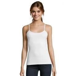 Women's HanesĀ® Stretch Cotton Camisole Black