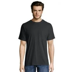 Men's Hanes® Workwear 2-pack Pocket Tee Light Steel -Hanes Shop unnamed file 923