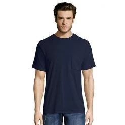 Men's Hanes® Workwear 2-pack Pocket Tee Light Steel -Hanes Shop unnamed file 924