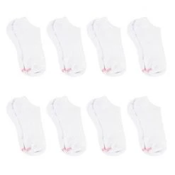 Women's Hanes Ultimate® Cool Comfort® 8-Pack Breathable Super Low No-Show Socks HWUBS8 White -Hanes Shop unnamed file 95