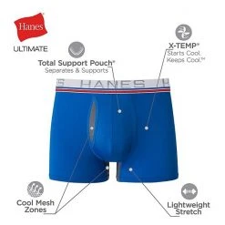 Men's Hanes Ultimate® 4-pack X-Temp® Comfort-Flex Fit® Total Support Pouch™ Trunks -Hanes Shop unnamed file 952