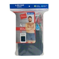 Big & Tall Hanes Ultimate® Cool Comfort® 4-Pack Boxers -Hanes Shop unnamed file 995